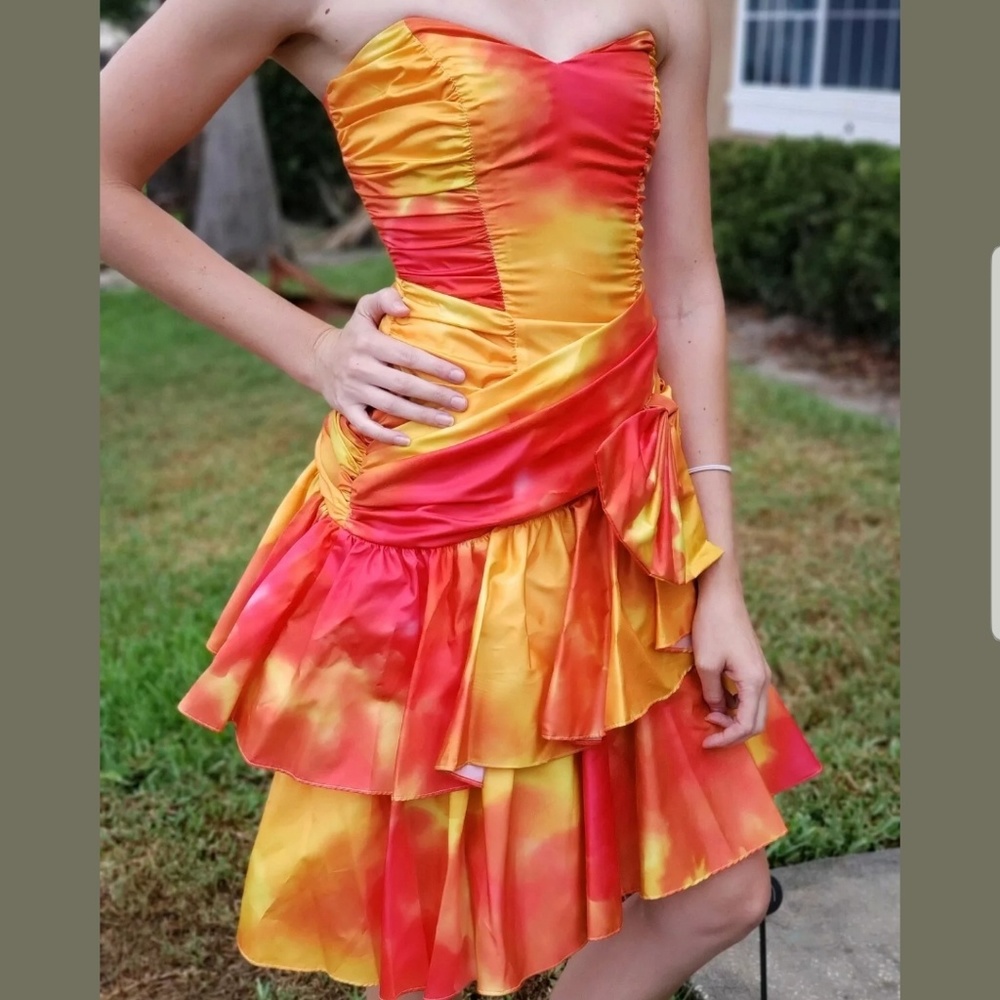 Zum Zum Juniors Sz 13 Vtg Strapless Prom Dress